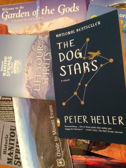 The Dog Stars, with some survival guides and literature.