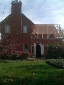 Framing an addition in Meridian-Kessler.