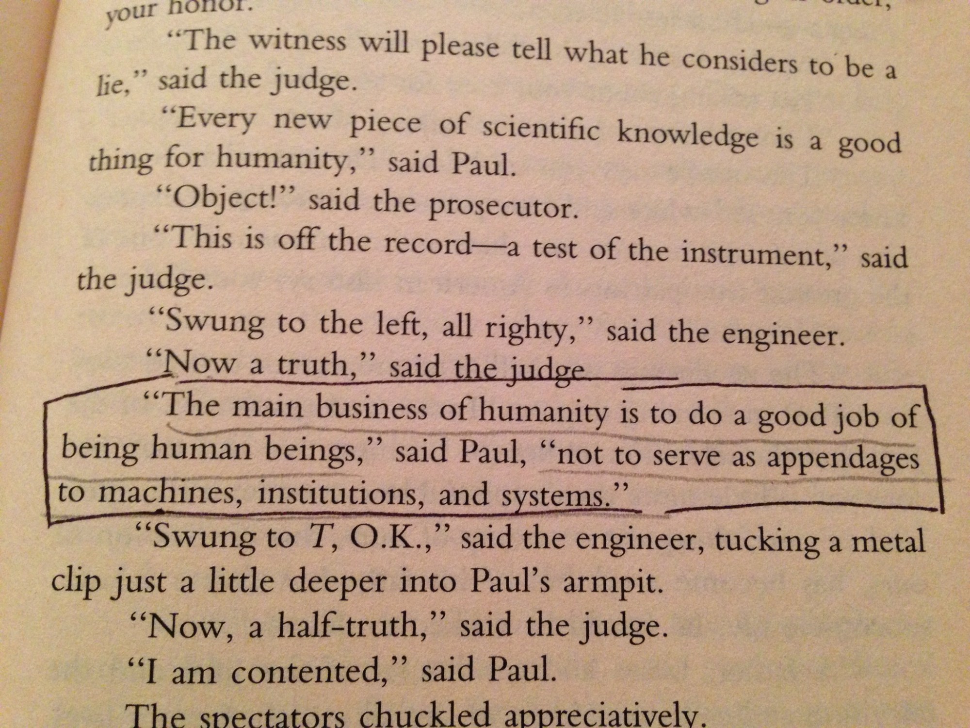 From Player Piano by Kurt Vonnegut Jr.