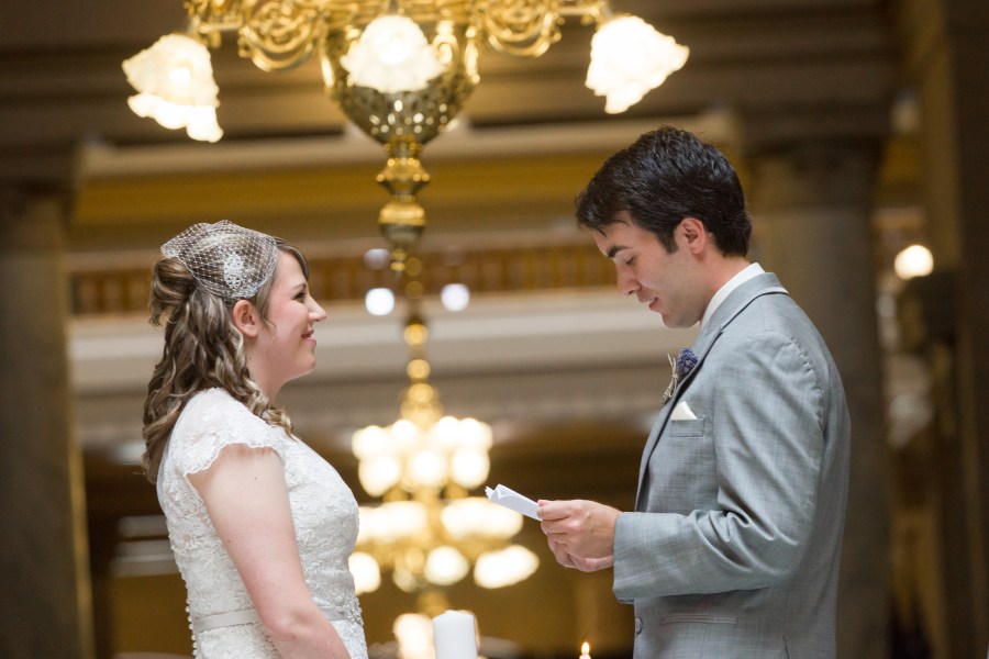 reading wedding vows